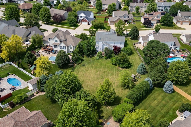 2321 Hayden Way, Normal, IL 61761 - aerial view of residential area with a pool