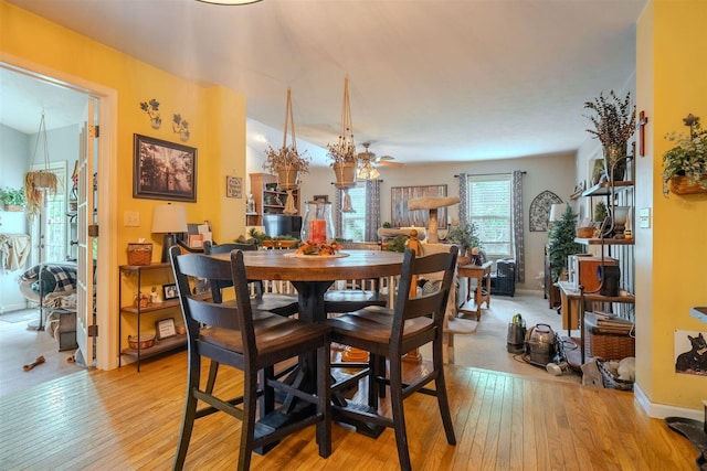 2321 Hayden Way, Normal, IL 61761 - dining area featuring light wood-type flooring and ceiling fan