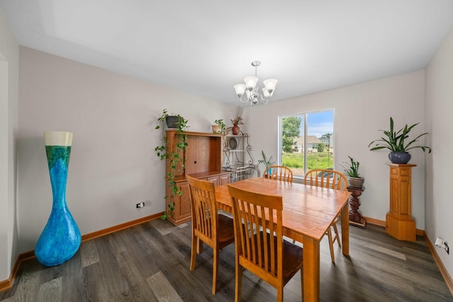 940 Hyte St, Plano, IL 60545 - dining room featuring dark wood-type flooring and a chandelier