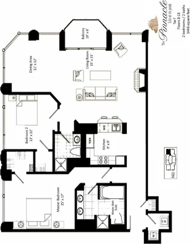 21 E Huron St Unit 1407, Chicago, IL 60611 - view of floor plan / room layout