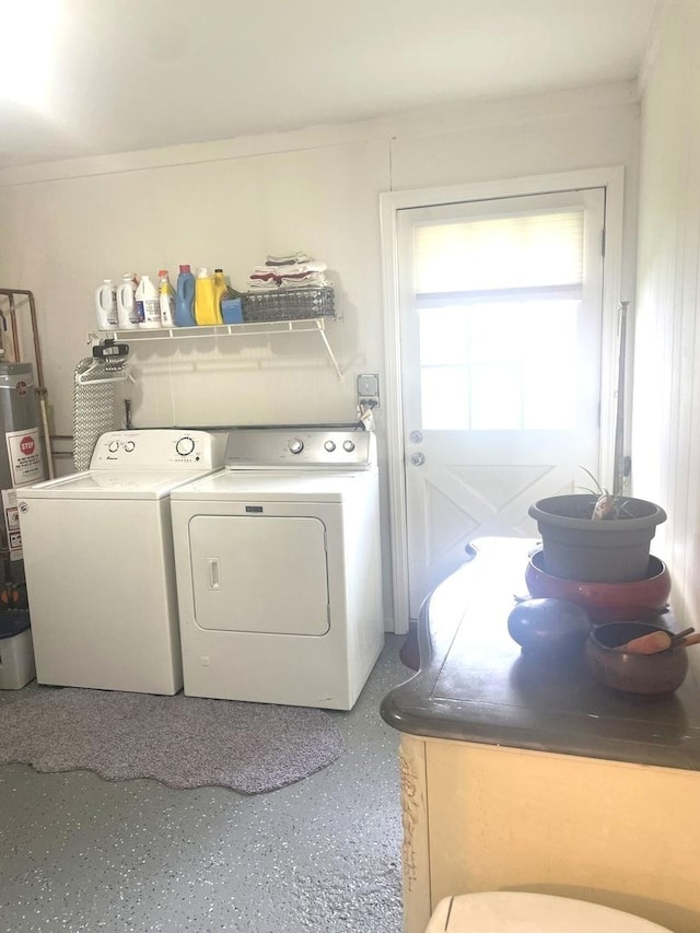 7401 W 113th Pl, Worth, IL 60482 - washroom with washer and dryer and water heater