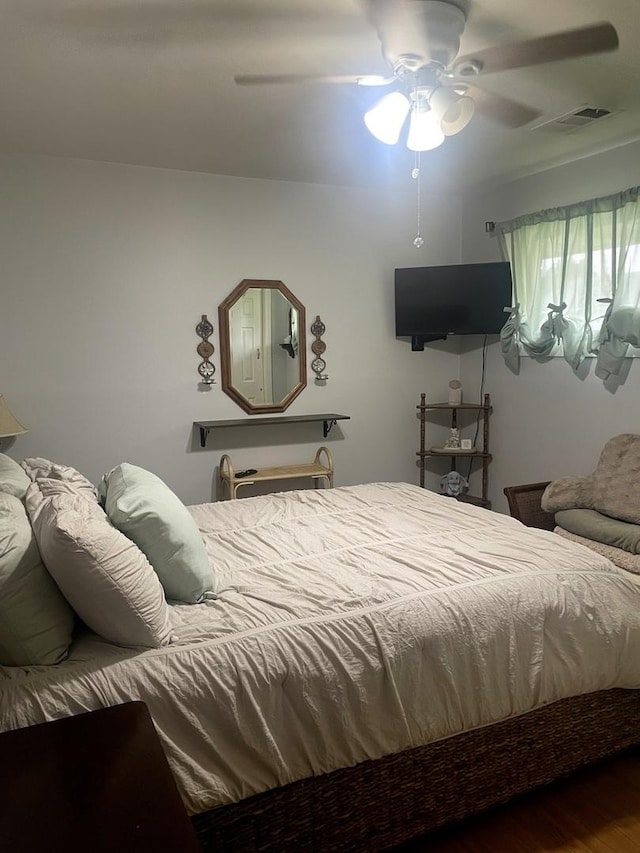 7401 W 113th Pl, Worth, IL 60482 - bedroom featuring wood finished floors and ceiling fan