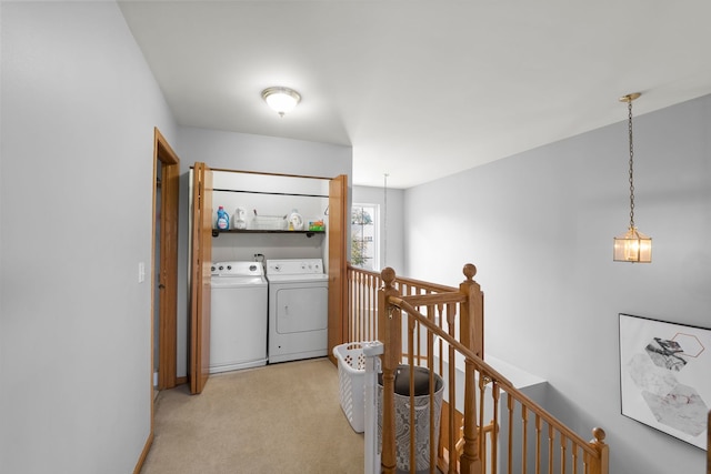 10931 Cape Cod Ln, Huntley, IL 60142 - laundry room with separate washer and dryer and light carpet