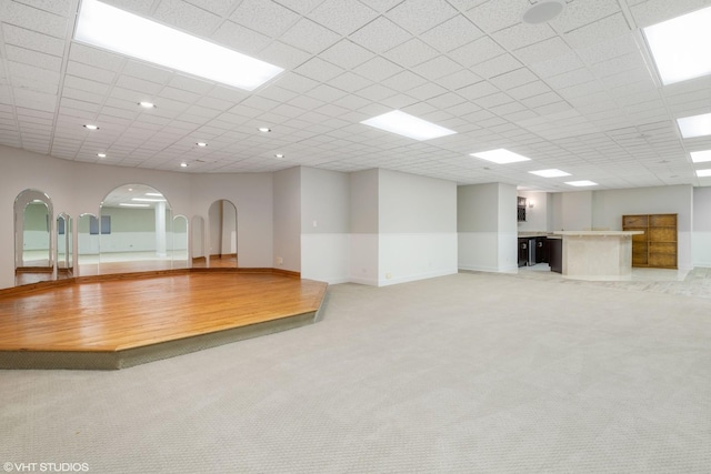22 Westlake Dr, South Barrington, IL 60010 - unfurnished living room featuring light carpet and a drop ceiling