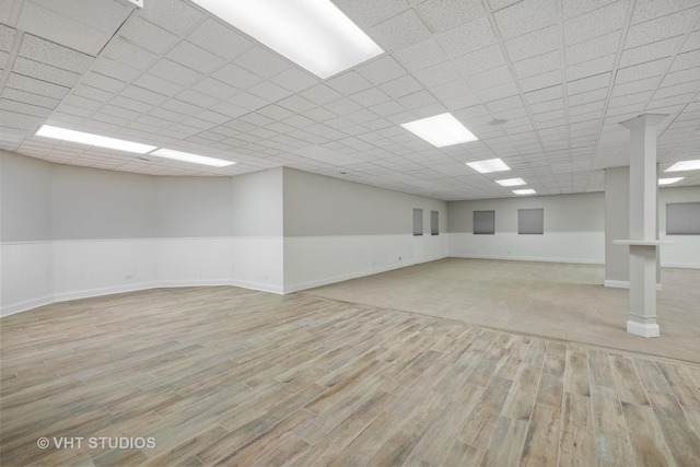 22 Westlake Dr, South Barrington, IL 60010 - empty room featuring light wood finished floors and a wainscoted wall