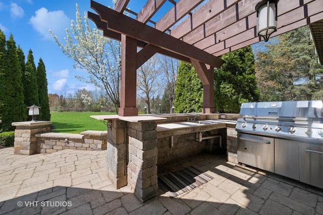 22 Westlake Dr, South Barrington, IL 60010 - view of patio featuring area for grilling and a pergola