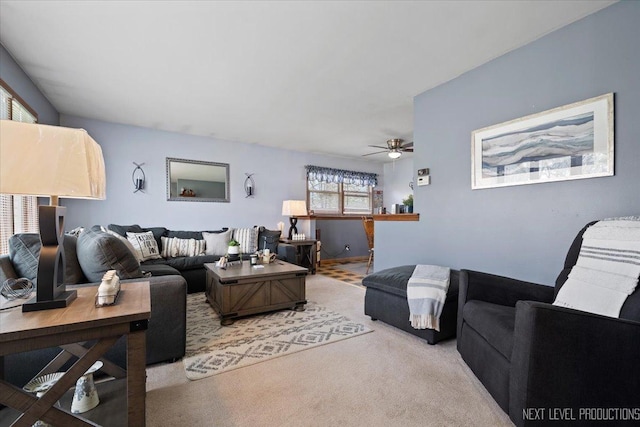 7007 W 110th St, Worth, IL 60482 - carpeted living room featuring a ceiling fan