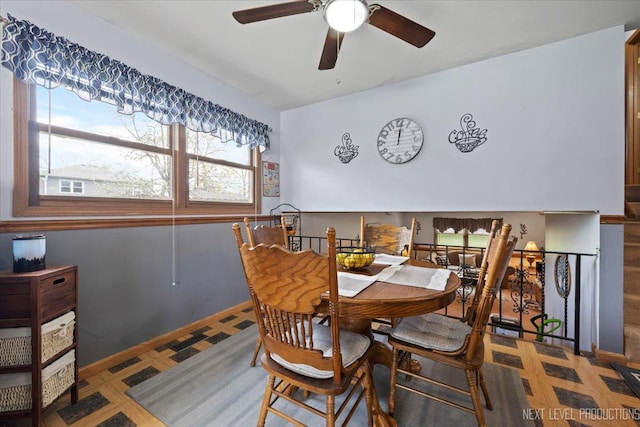 7007 W 110th St, Worth, IL 60482 - dining room featuring a ceiling fan and tile patterned floors