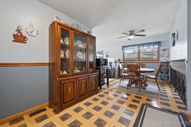 7007 W 110th St, Worth, IL 60482 - dining room featuring a ceiling fan and light flooring