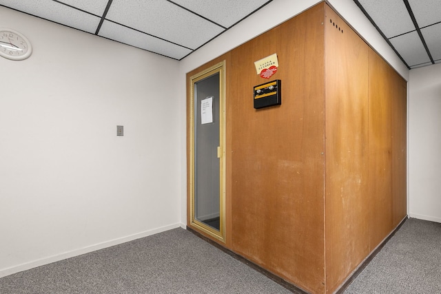 850 Des Plaines Ave Unit 405, Forest Park, IL 60130 - hallway with a paneled ceiling and carpet flooring