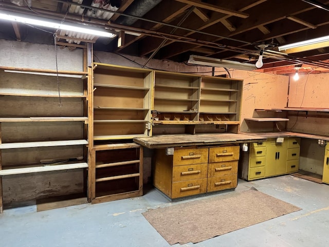 1S513 Chase Ave, Lombard, IL 60148 - unfinished below grade area with a workshop area