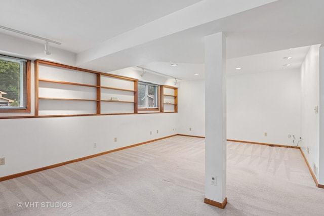 513 James Ct, Algonquin, IL 60102 - below grade area with rail lighting, carpet, and recessed lighting