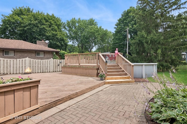 513 James Ct, Algonquin, IL 60102 - wooden deck featuring a patio and stairs