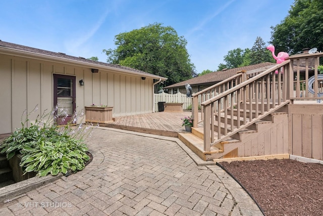 513 James Ct, Algonquin, IL 60102 - view of patio with a deck and stairs