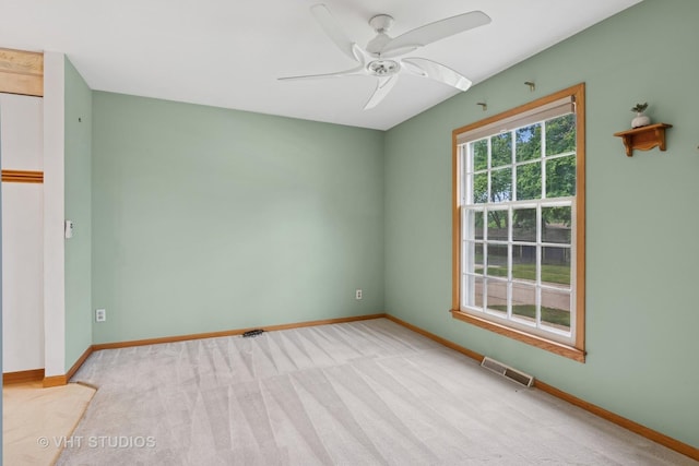 513 James Ct, Algonquin, IL 60102 - carpeted spare room featuring baseboards and a ceiling fan