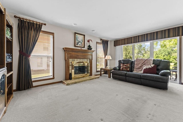 1450 Anvil Ct, Bartlett, IL 60103 - carpeted living room featuring a fireplace