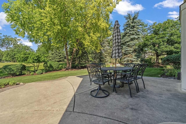 1450 Anvil Ct, Bartlett, IL 60103 - view of patio featuring outdoor dining area and view of scattered trees