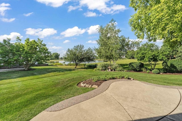 1450 Anvil Ct, Bartlett, IL 60103 - surrounding community featuring a lawn and a patio