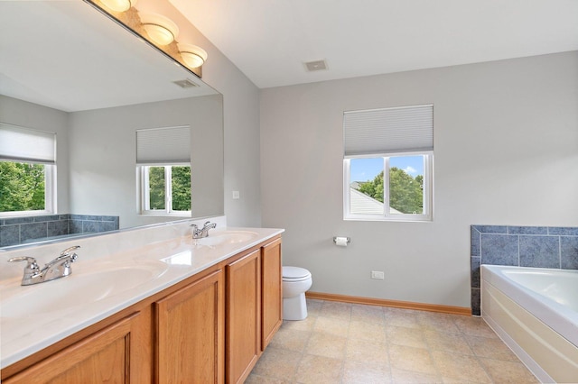 691 Glen Cove Ln, Pingree Grove, IL 60140 - bathroom featuring double vanity and a garden tub
