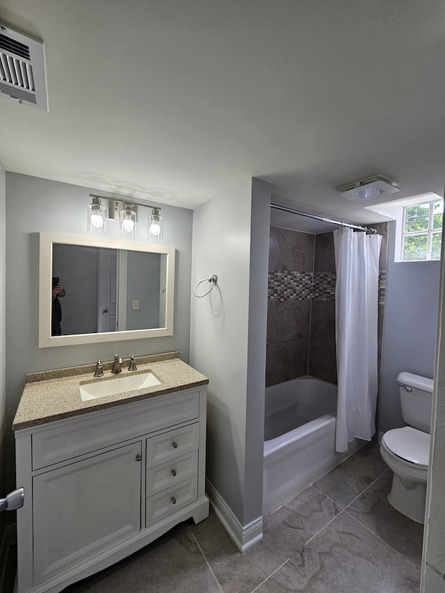 14610 Lincoln Ave, Dolton, IL 60419 - bathroom with tile patterned floors, vanity, and shower / tub combo with curtain
