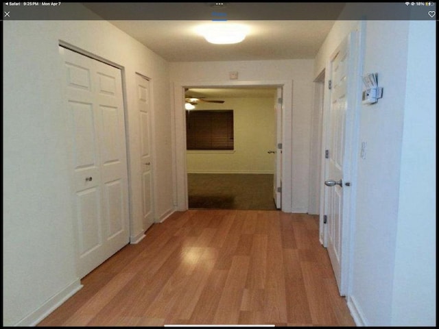 6419 S Kenwood Ave, Chicago, IL 60637 - hallway with light wood finished floors and baseboards