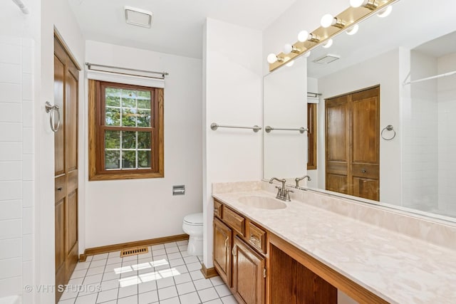 1266 Thorndale Ln, Lake Zurich, IL 60047 - bathroom featuring vanity, a shower, and tile patterned floors