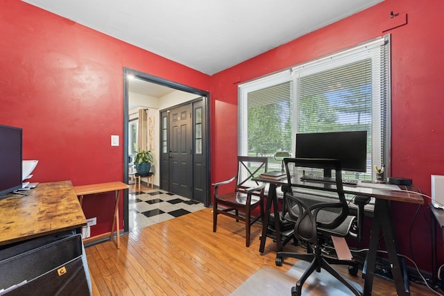 281 S Western Ave, Bartlett, IL 60103 - office with plenty of natural light and hardwood / wood-style floors