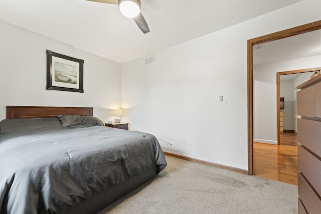 281 S Western Ave, Bartlett, IL 60103 - bedroom featuring light colored carpet and a ceiling fan
