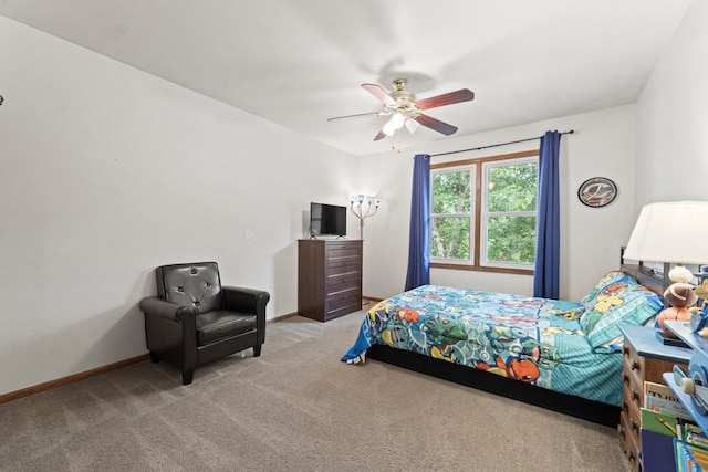 281 S Western Ave, Bartlett, IL 60103 - carpeted bedroom with baseboards and ceiling fan
