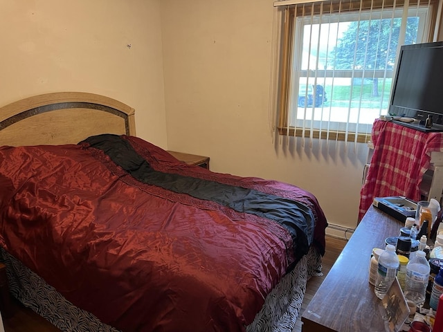 1265 Hillcrest Ln, Freeport, IL 61032 - bedroom with wood finished floors and a baseboard heating unit