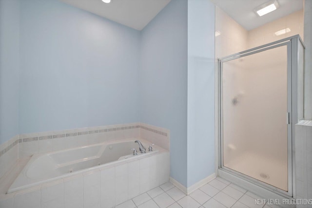 1348 Averill Cir, Geneva, IL 60134 - full bathroom with a whirlpool tub, tile patterned floors, and a stall shower