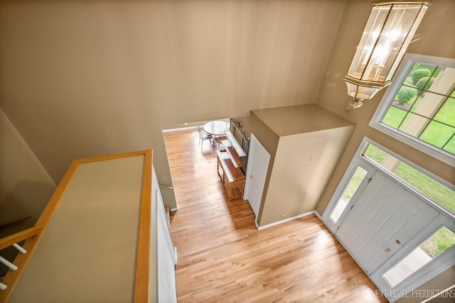 1348 Averill Cir, Geneva, IL 60134 - foyer entrance featuring plenty of natural light, wood finished floors, and a high ceiling