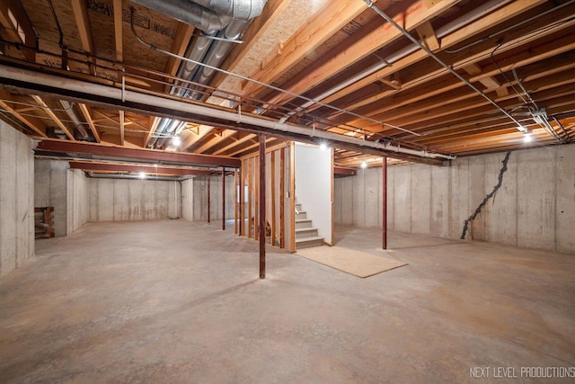 1348 Averill Cir, Geneva, IL 60134 - unfinished below grade area featuring stairs