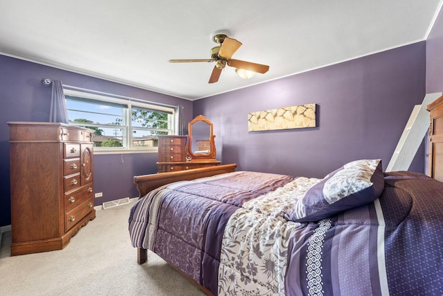6411 W 88th St, Oak Lawn, IL 60453 - bedroom featuring light colored carpet and a ceiling fan