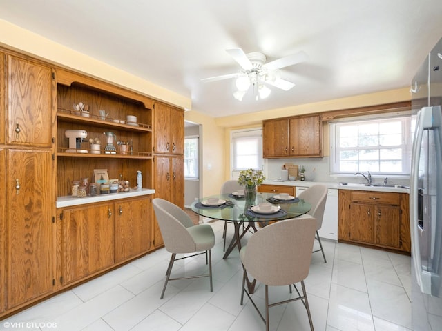 712 Dante Ct, Schaumburg, IL 60193 - dining space with ceiling fan