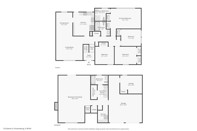 712 Dante Ct, Schaumburg, IL 60193 - view of home floor plan