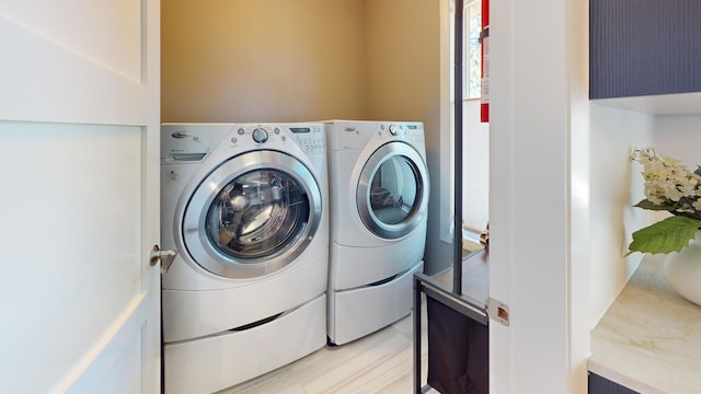 1671 N Belmont Ct, Arlington Heights, IL 60004 - laundry room with independent washer and dryer and cabinet space