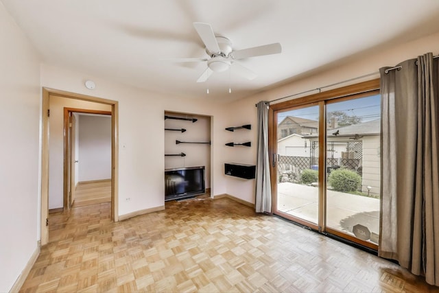 5215 S Meade Ave, Chicago, IL 60638 - unfurnished living room with baseboards and a ceiling fan