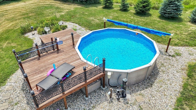 887 N 1100e Rd, Melvin, IL 60952 - view of pool featuring a deck