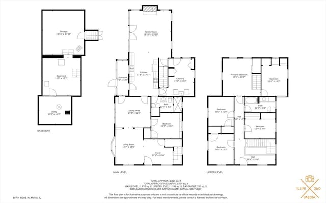 887 N 1100e Rd, Melvin, IL 60952 - view of property floor plan