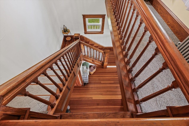 887 N 1100e Rd, Melvin, IL 60952 - stairs with wood finished floors