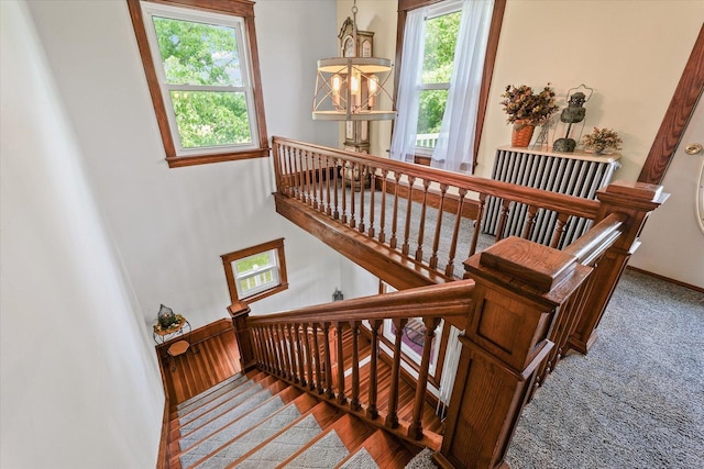 887 N 1100e Rd, Melvin, IL 60952 - stairway with wood finished floors