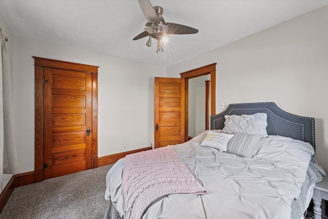 887 N 1100e Rd, Melvin, IL 60952 - bedroom featuring carpet and a ceiling fan