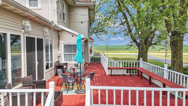 887 N 1100e Rd, Melvin, IL 60952 - wooden terrace featuring outdoor dining space