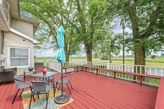 887 N 1100e Rd, Melvin, IL 60952 - deck with outdoor dining area