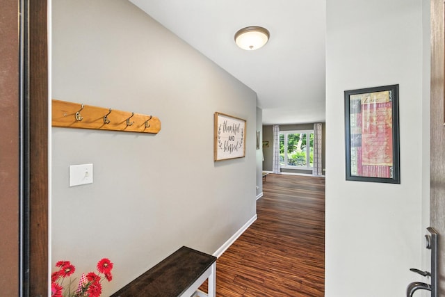 2S624 Gray Ave, Lombard, IL 60148 - corridor featuring dark wood finished floors and baseboards