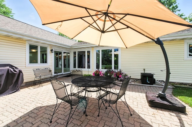 2S624 Gray Ave, Lombard, IL 60148 - view of patio with a grill and outdoor dining area