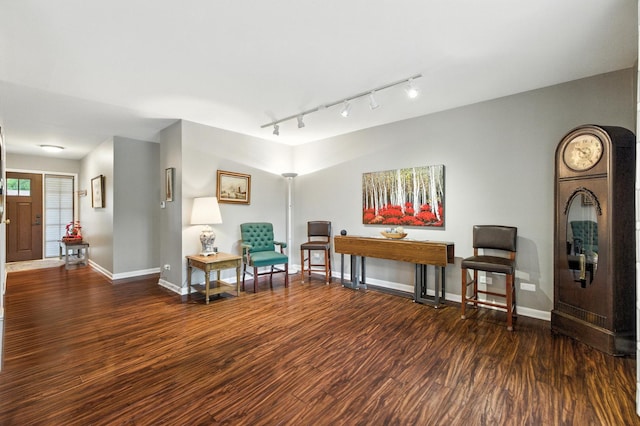 2S624 Gray Ave, Lombard, IL 60148 - sitting room featuring wood finished floors and rail lighting