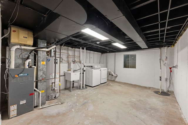 787 Bluejay Cir, Elk Grove Village, IL 60007 - unfinished basement with independent washer and dryer and water heater