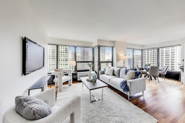 30 E Huron St Unit 2602, Chicago, IL 60611 - living room with wood finished floors